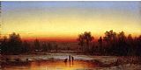 Sanford Robinson Gifford Canvas Paintings - A Winter Twilight